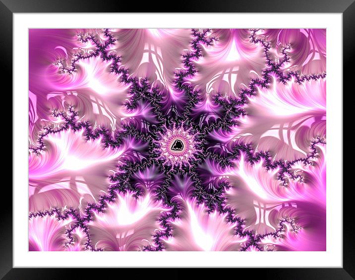 Pink and purple abstract art Framed Mounted Print by Matthias Hauser