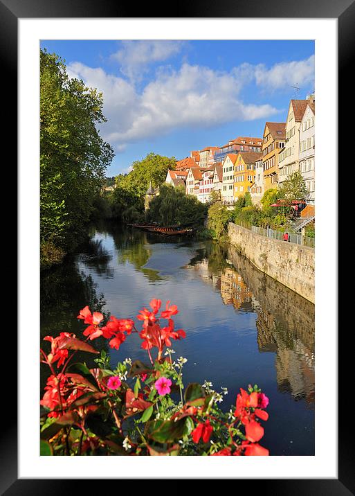 Tuebingen Germany Neckar waterfront Framed Mounted Print by Matthias Hauser