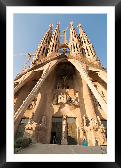 Sagrada Familia Antoni Gaudi Barcelona Framed Mounted Print by Matthias Hauser