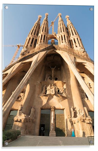 Sagrada Familia Antoni Gaudi Barcelona Acrylic by Matthias Hauser