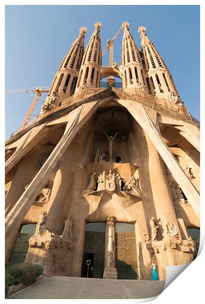 Sagrada Familia Antoni Gaudi Barcelona Print by Matthias Hauser