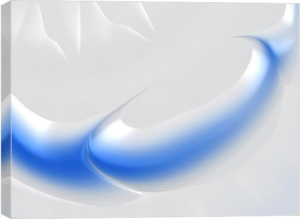 White and blue abstract minimalist art Canvas Print by Matthias Hauser