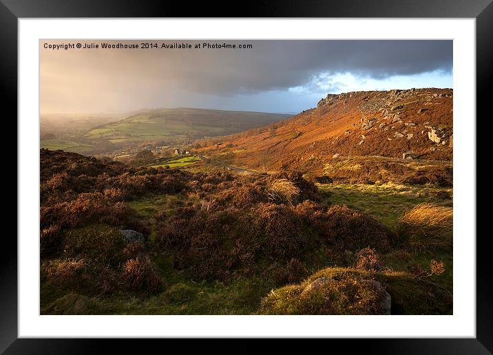 Curbar Edge from Baslow Edge Framed Mounted Print by Julie Woodhouse