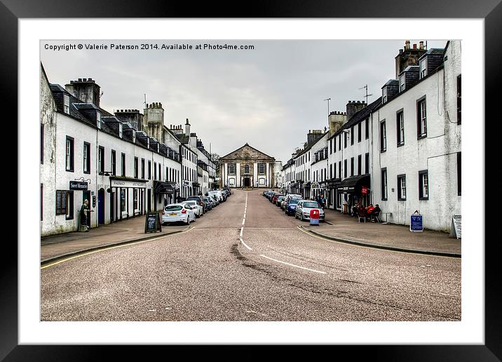 Inveraray Main Street Framed Mounted Print by Valerie Paterson