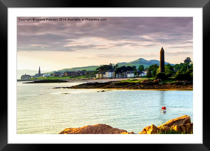 Largs Pencil Framed Mounted Print by Valerie Paterson