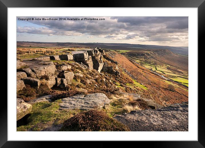 Curbar Edge Framed Mounted Print by Julie Woodhouse