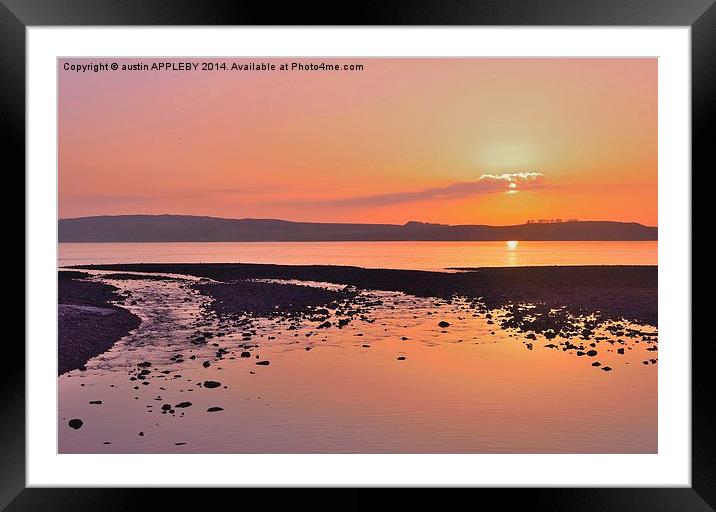 RED SKY NIGHT CUMBRAE DELIGHT Framed Mounted Print by austin APPLEBY