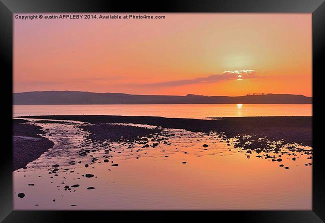 RED SKY NIGHT CUMBRAE DELIGHT Framed Print by austin APPLEBY