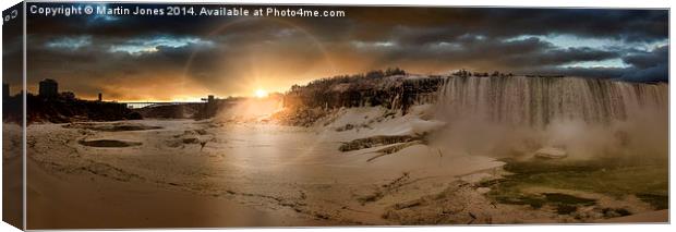 Frozen Majesty of Niagara Falls Canvas Print by K7 Photography