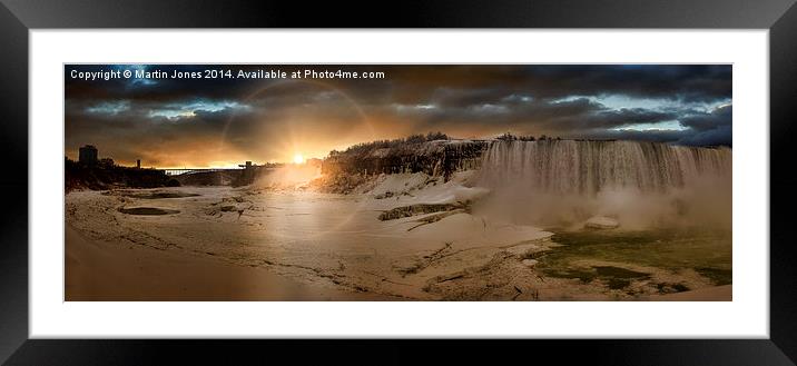 Frozen Majesty of Niagara Falls Framed Mounted Print by K7 Photography