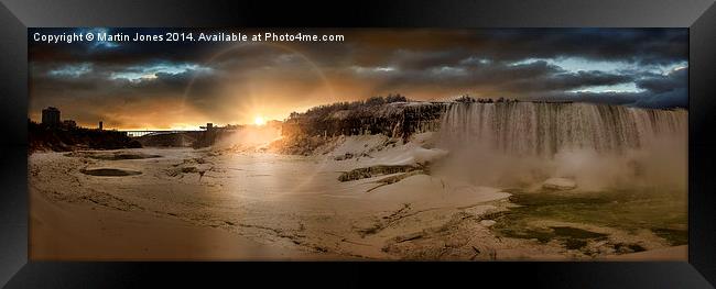 Frozen Majesty of Niagara Falls Framed Print by K7 Photography