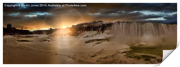 Frozen Majesty of Niagara Falls Print by K7 Photography