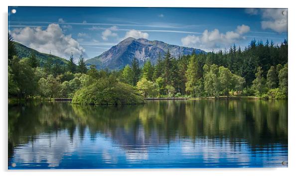 The Lochan Glencoe Acrylic by Geo Harris