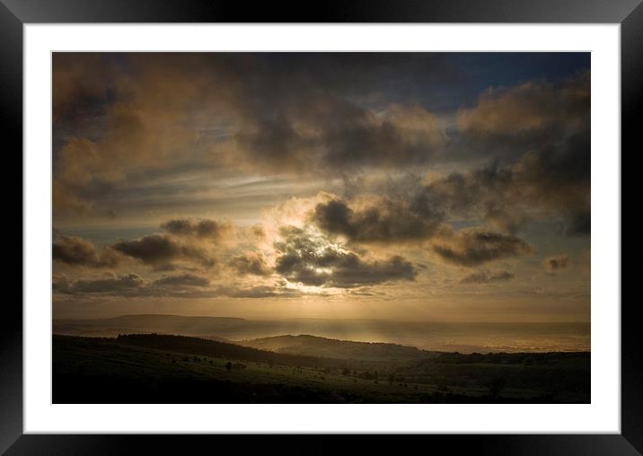 Mendip Sunset Framed Mounted Print by Nick Pound