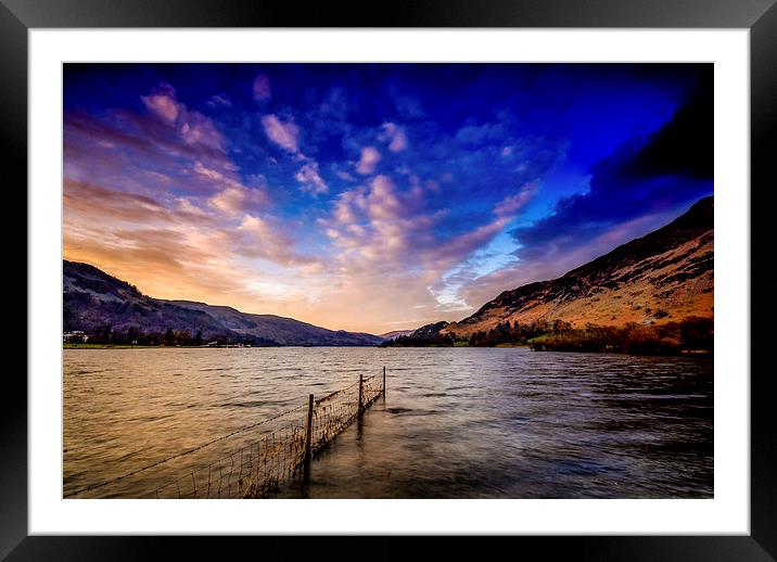 Ullswater Dawn Framed Mounted Print by Dave Hudspeth Landscape Photography
