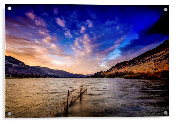 Ullswater Dawn Acrylic by Dave Hudspeth Landscape Photography