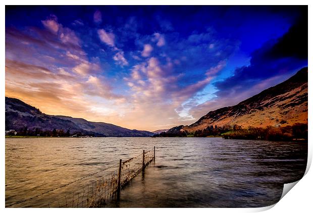 Ullswater Dawn Print by Dave Hudspeth Landscape Photography