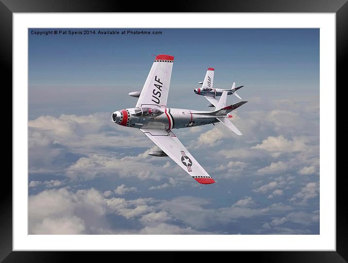 F86 Sabre - Fighter School pair Framed Mounted Print by Pat Speirs