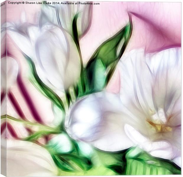 Fractalius Tulip 2 Canvas Print by Sharon Lisa Clarke