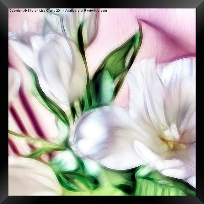 Fractalius Tulip 2 Framed Print by Sharon Lisa Clarke