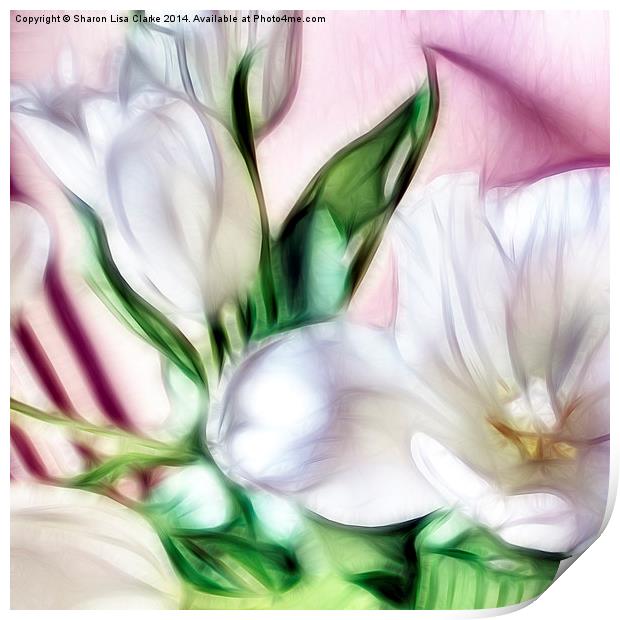 Fractalius Tulip 2 Print by Sharon Lisa Clarke