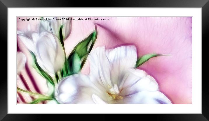 Fractalius Tulips 3 Framed Mounted Print by Sharon Lisa Clarke