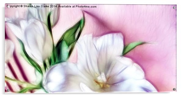 Fractalius Tulips 3 Acrylic by Sharon Lisa Clarke
