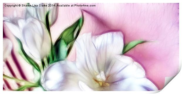 Fractalius Tulips 3 Print by Sharon Lisa Clarke