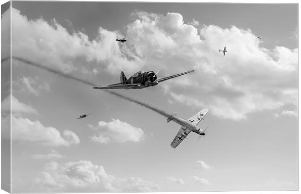 They were there, black and white version Canvas Print by Gary Eason
