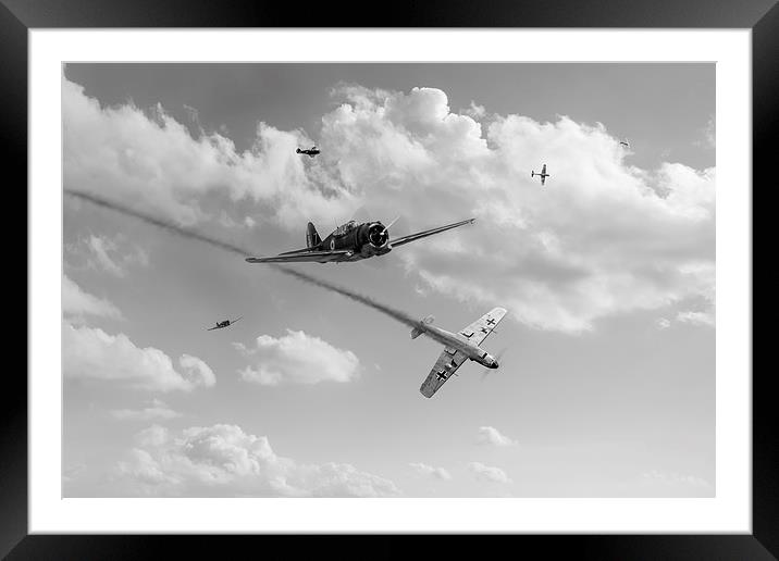 They were there, black and white version Framed Mounted Print by Gary Eason