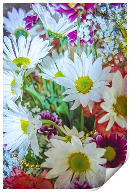 Spring Bouquet 2 Print by Judy Hall-Folde