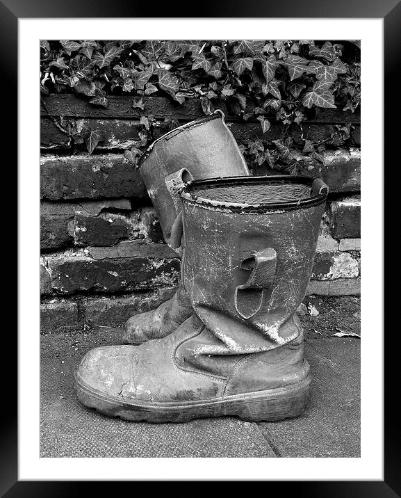 Old Boots Framed Mounted Print by Brian Sharland