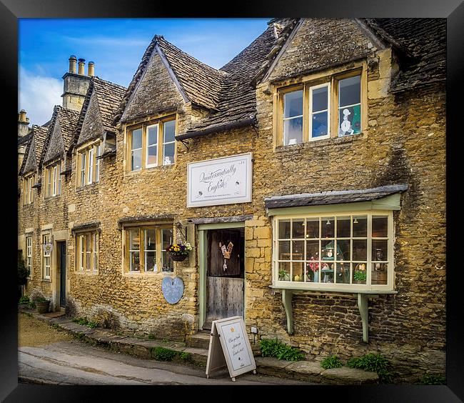 Lacock Village Shop, Lacock, Wiltshire, England, U Framed Print by Mark Llewellyn