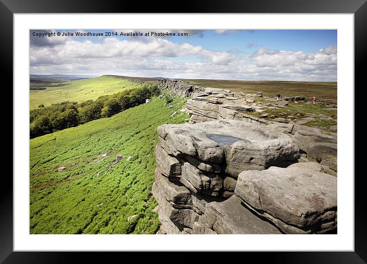 Stanage Edge Framed Mounted Print by Julie Woodhouse