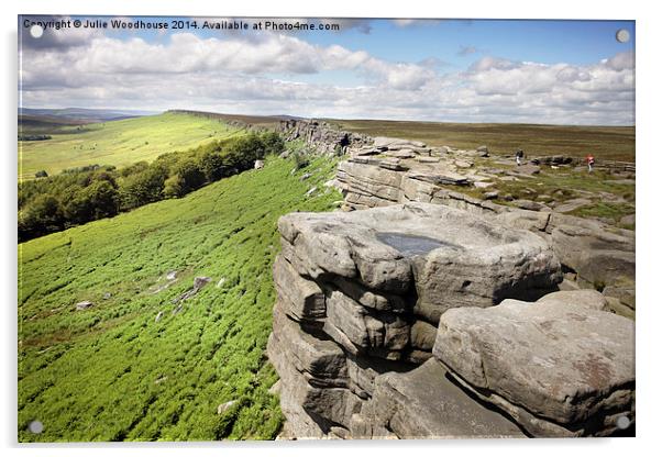 Stanage Edge Acrylic by Julie Woodhouse