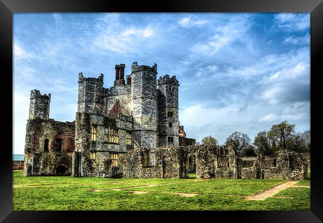 titchfield abbey ruin Framed Print by nick wastie
