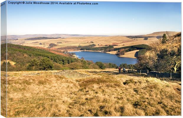 view over Goyt Valley Canvas Print by Julie Woodhouse