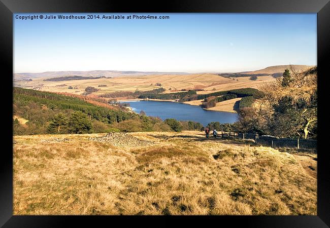 view over Goyt Valley Framed Print by Julie Woodhouse