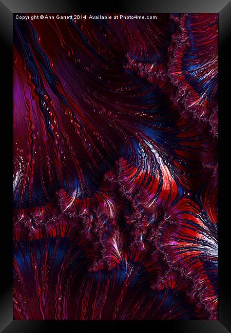 Oil On Water - A Fractal Abstract Framed Print by Ann Garrett