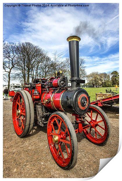 Vintage steam engine Print by Thanet Photos