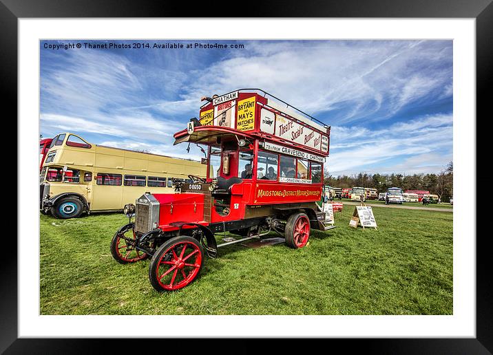 Vintage bus Framed Mounted Print by Thanet Photos