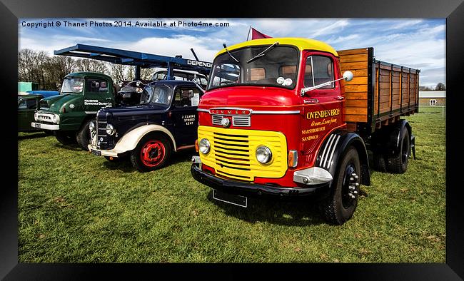 collection of old lorries Framed Print by Thanet Photos