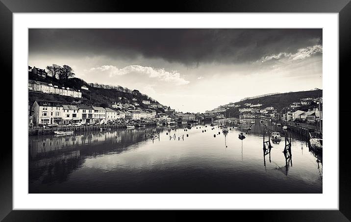 Looe Harbour Cornwall Framed Mounted Print by David Yeaman