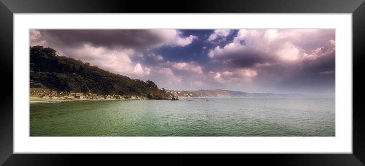 View East from Looe Pier Framed Mounted Print by David Yeaman