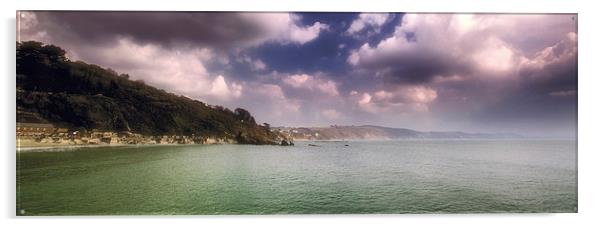 View East from Looe Pier Acrylic by David Yeaman