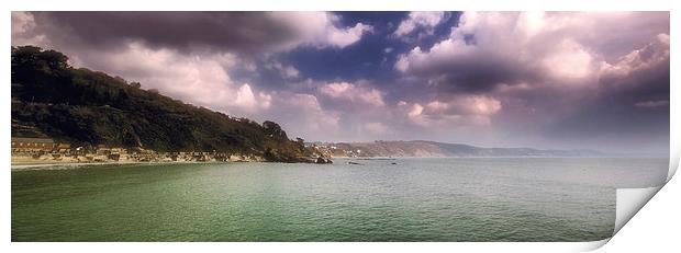 View East from Looe Pier Print by David Yeaman