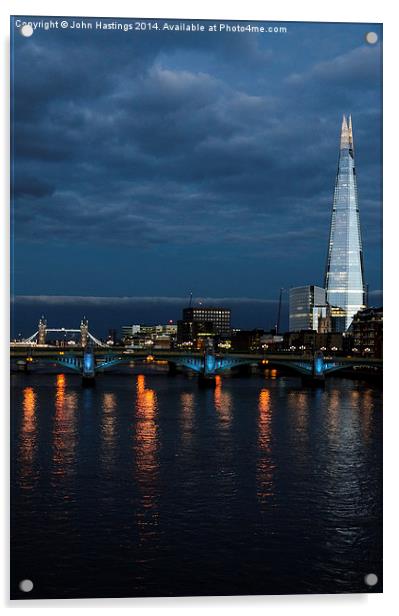 The Shard and Tower Bridge Acrylic by John Hastings