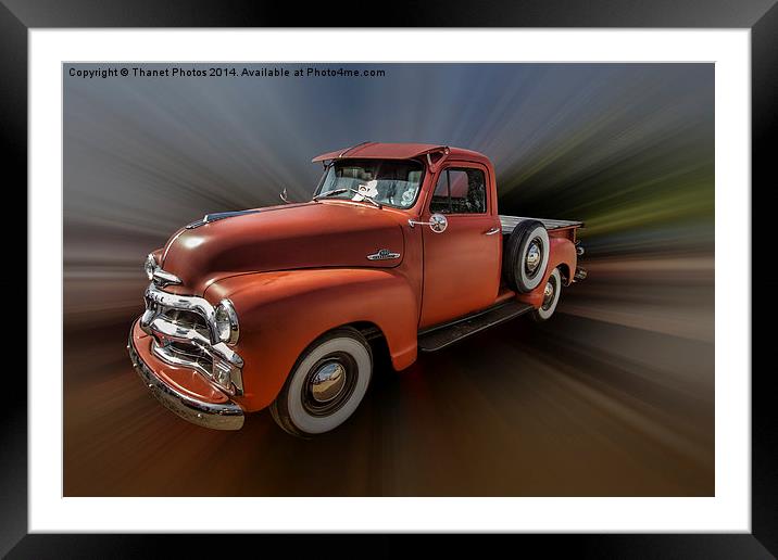 chevrolet pick up Framed Mounted Print by Thanet Photos