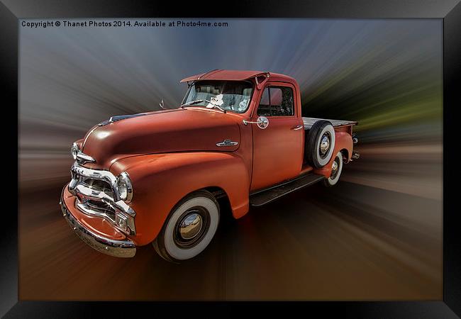 chevrolet pick up Framed Print by Thanet Photos