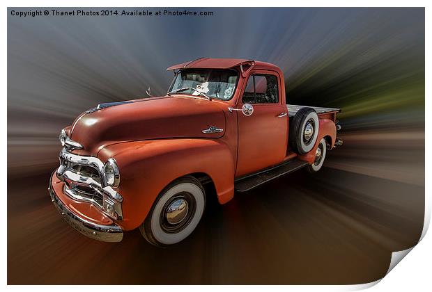 chevrolet pick up Print by Thanet Photos